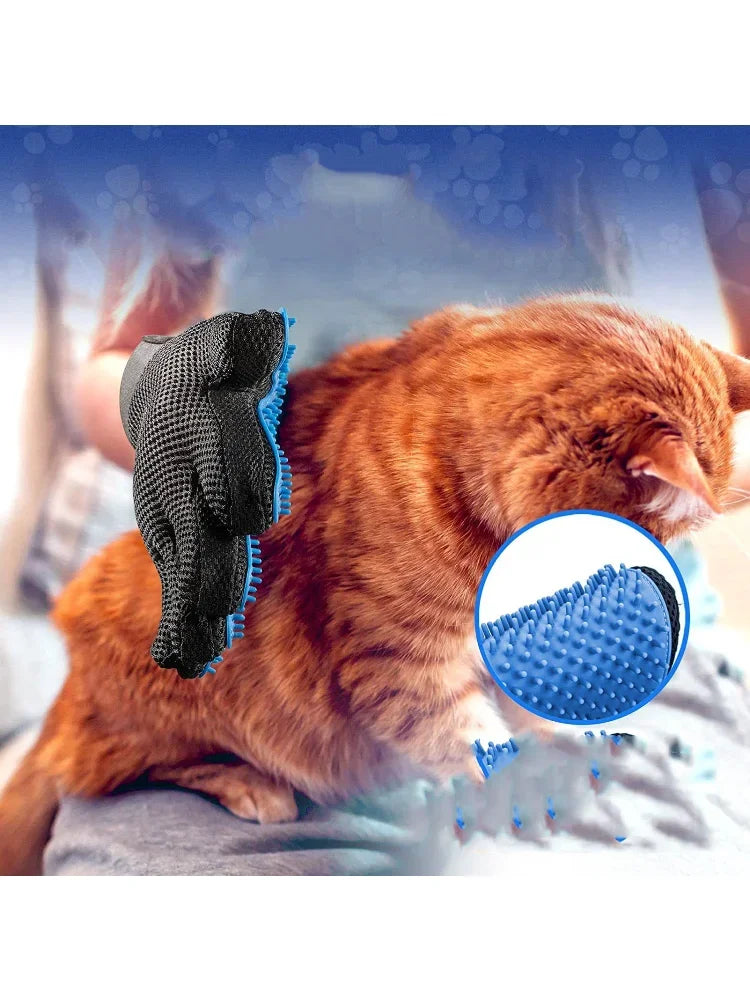 Pet Bathing And Grooming Gloves For All Pets