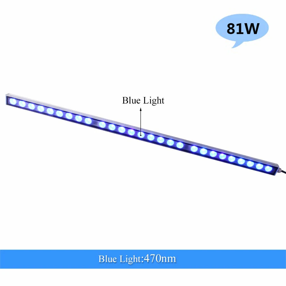 LED Aquarium Fish Tank Light 108W Blue 470nm