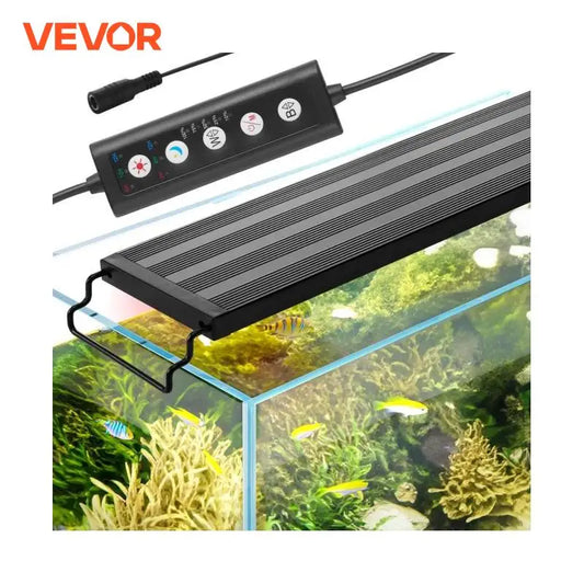 Aquarium Light 26W Full Spectrum Fish Tank Light w/ Adjustable Brightness & Timer