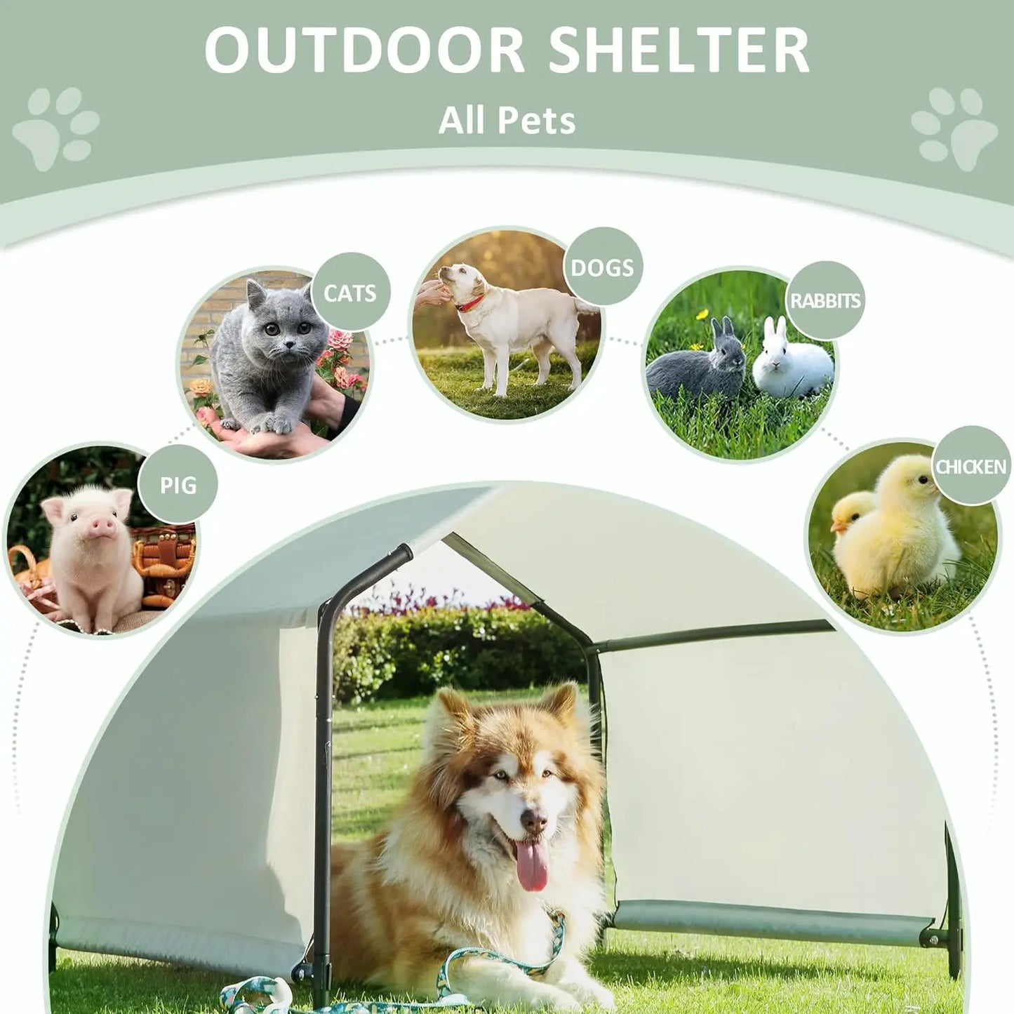 4'x4'x3' Outdoor Sun Rain Shelter