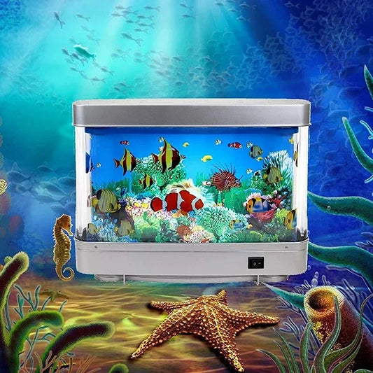 Tropical Fish Tank Lamps Artificial Aquarium Decor, Motion Night Light