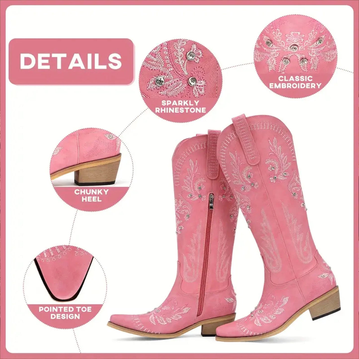 Cowboy Boots for Women - Wide Calf Knee High
