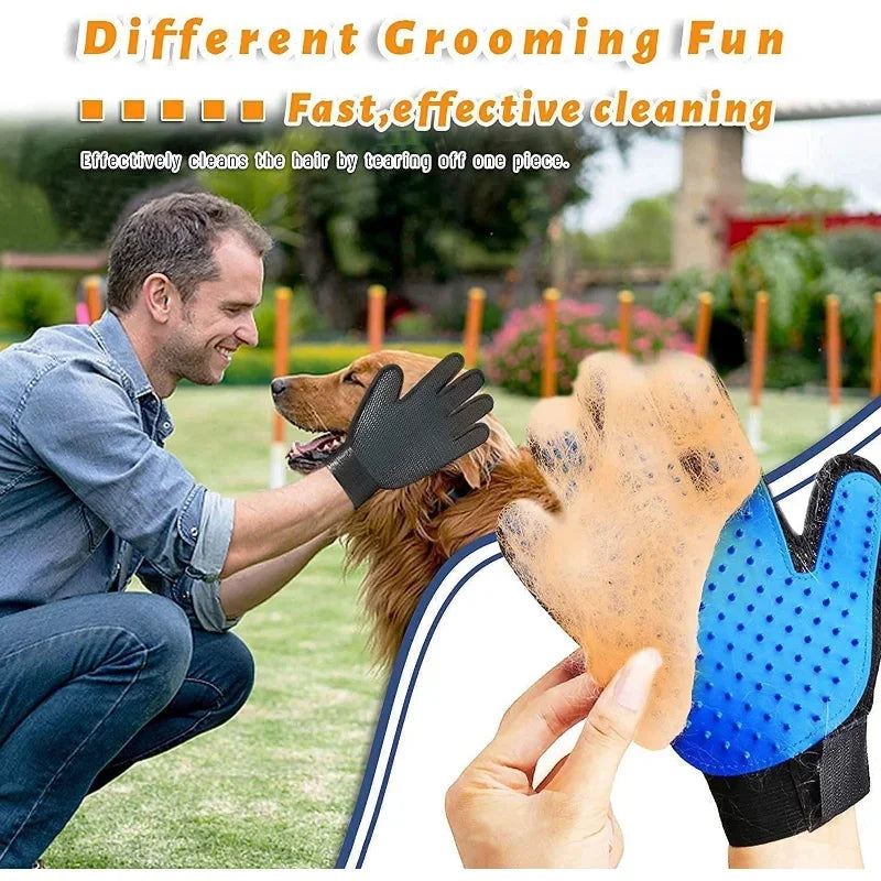 Pet Bathing And Grooming Gloves For All Pets