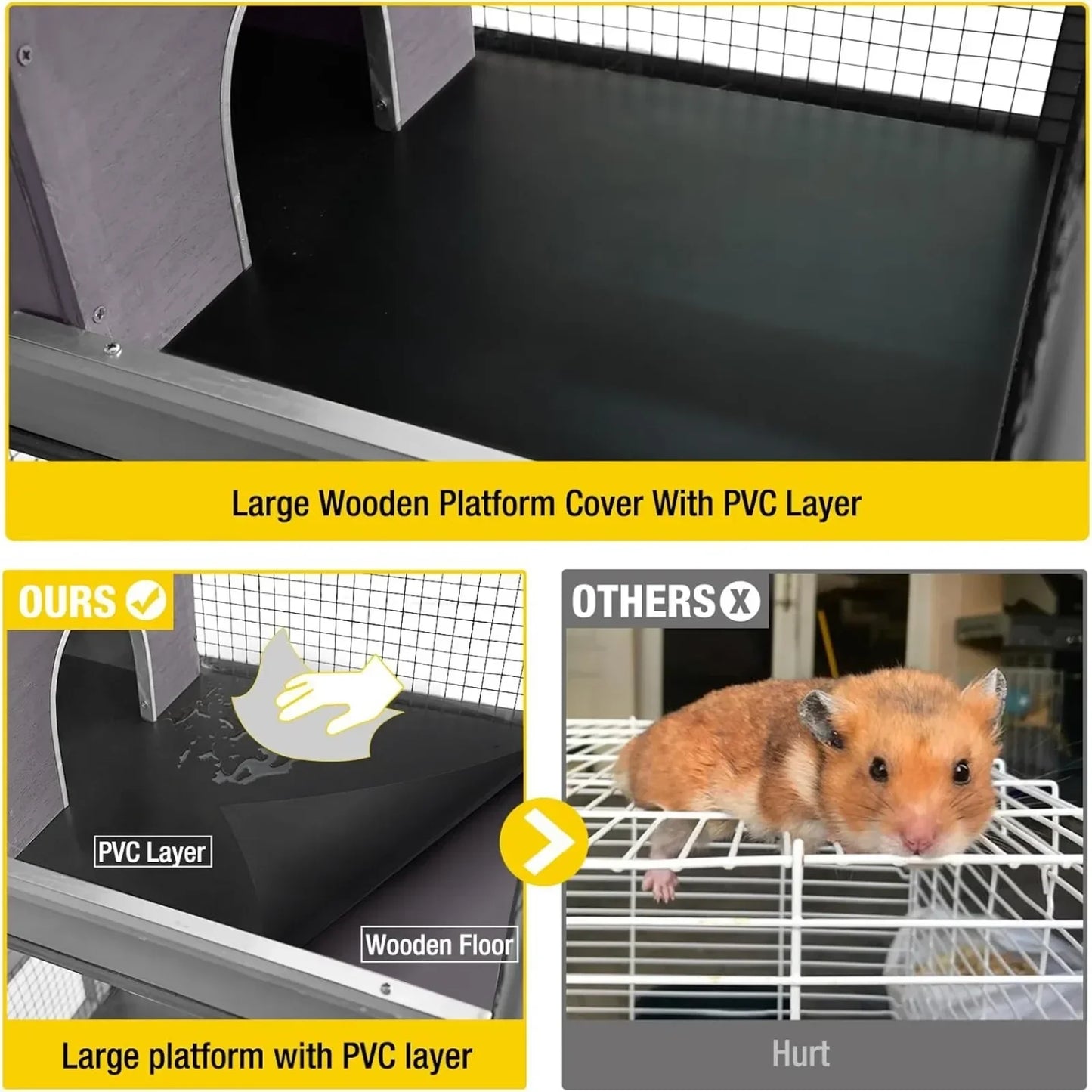 Small Animal Cage For Chinchilla, Ferret, Chameleon, Rat, Metal Frame