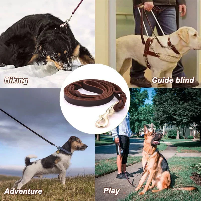Genuine Leather Dog Leash