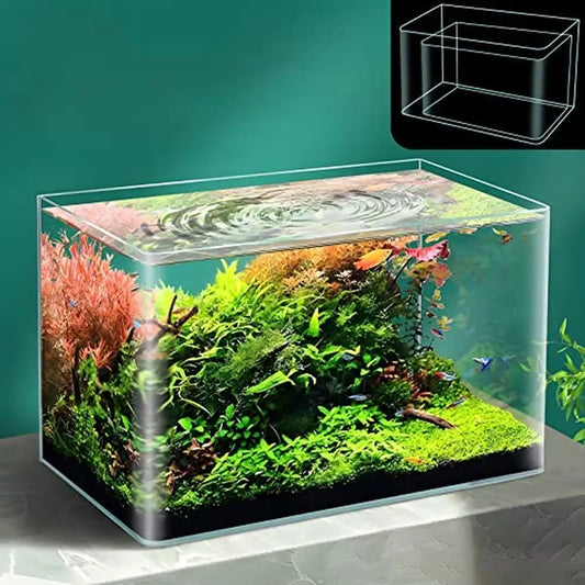 4 Gallon Rimless Glass Cube Fish Tank