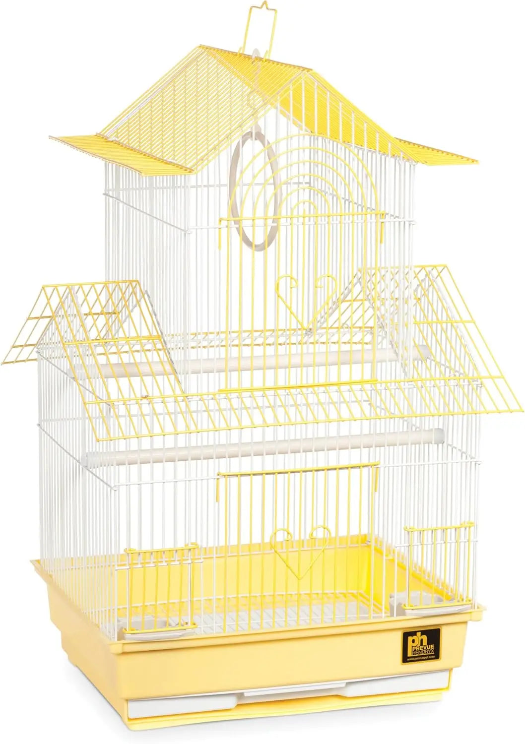 Parakeet Bird Cage 13.5x11x22 Inch Swing Perches Cups Tray Toy