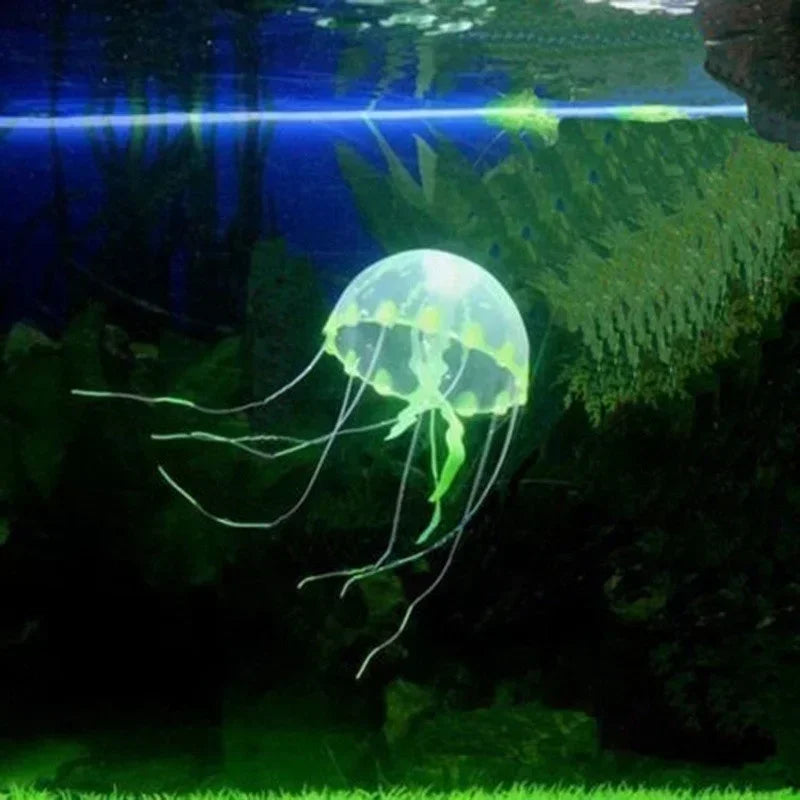 Luminous Fluorescent Jellyfish Aquarium Decorations