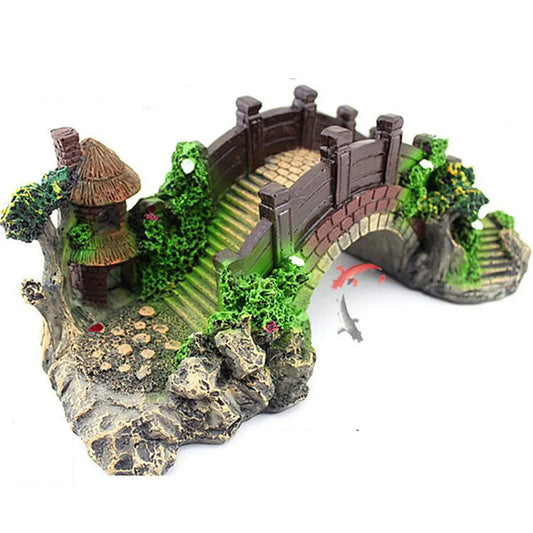 Resin Bridge Landscape For Fish Tank