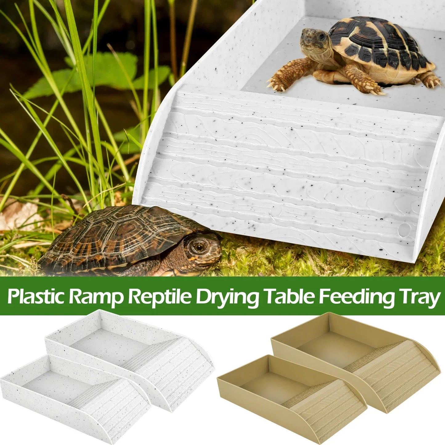 Reptile Platform Hermit Crab Habitat Turtle Hideout, Aquarium Tank Accessory