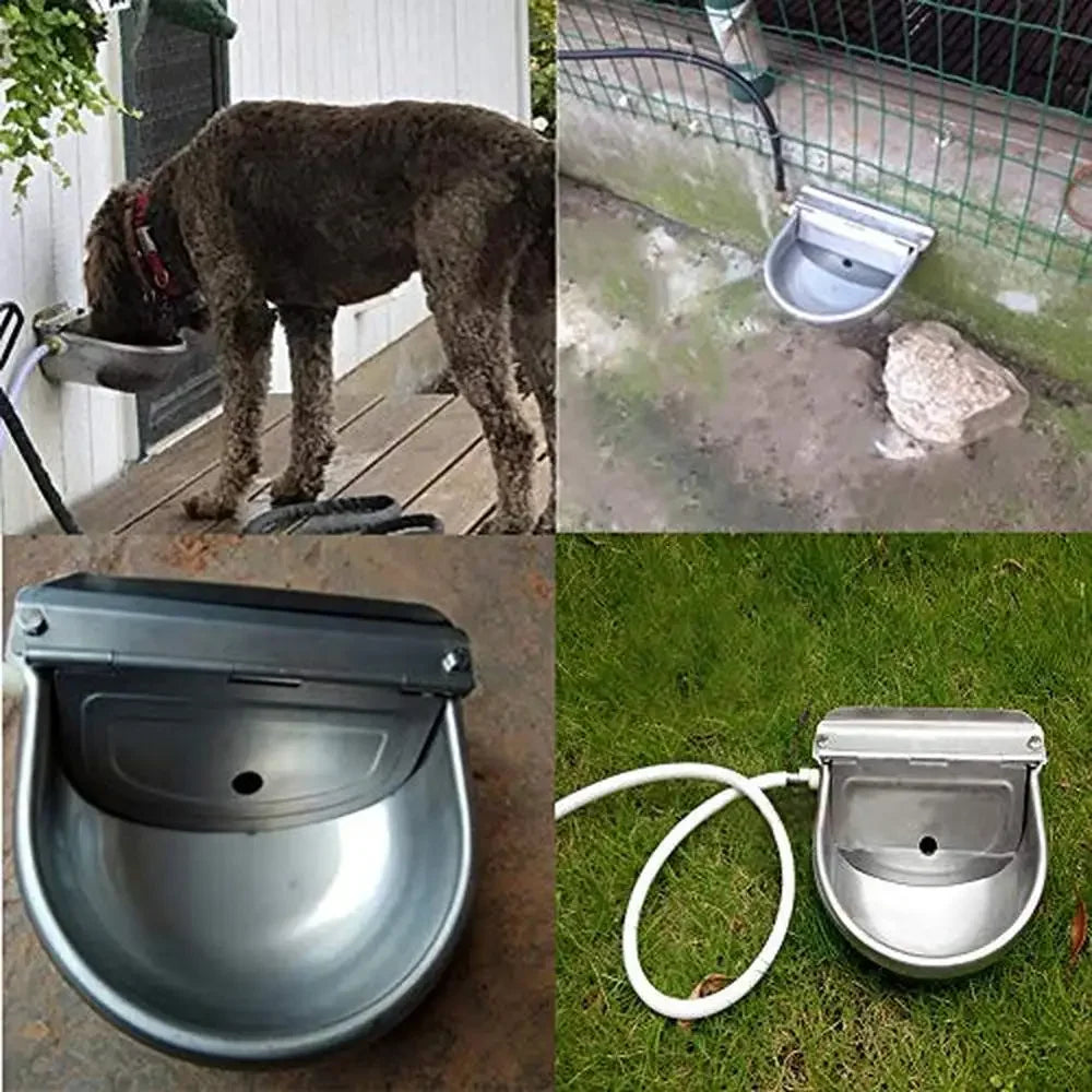 Stainless Steel Livestock Water Bowl with Float Control 3.5L Capacity