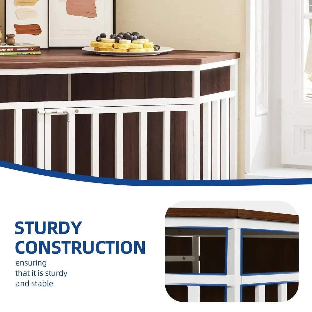 52" Heavy Duty Large Wooden Corner Dog Crate