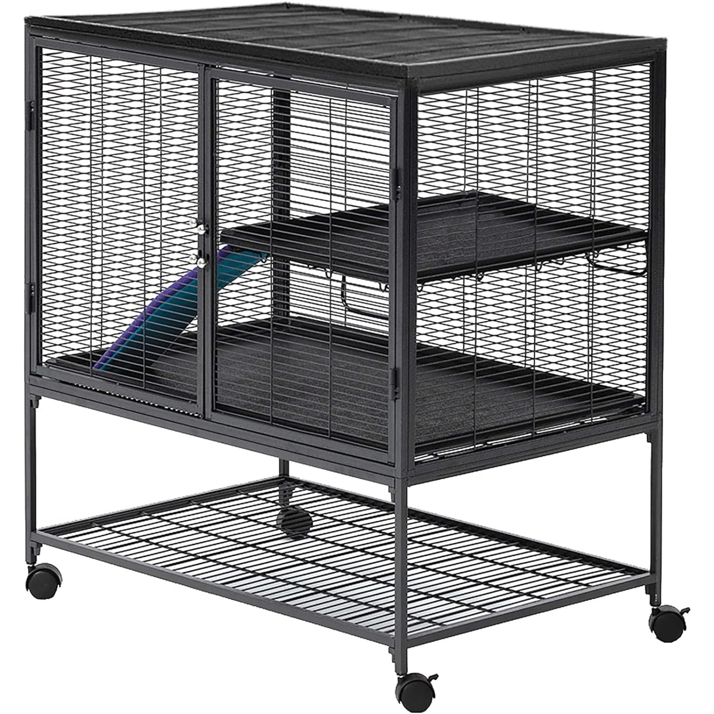 Double Unit Small Animal Cage