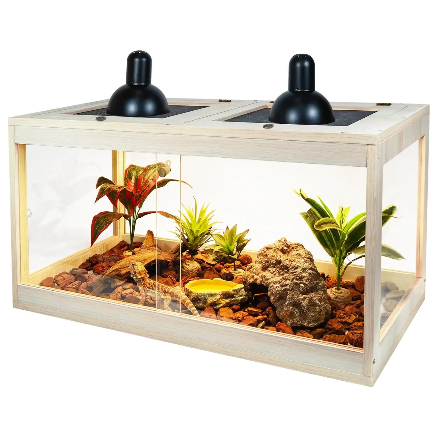 28 Gallon Terrarium Reptile Habitat Suitable for Reptiles, Snakes