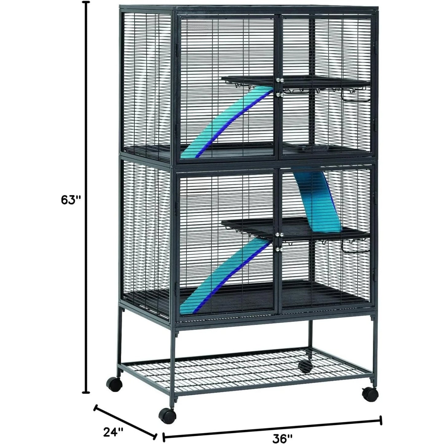 Double Unit Small Animal Cage