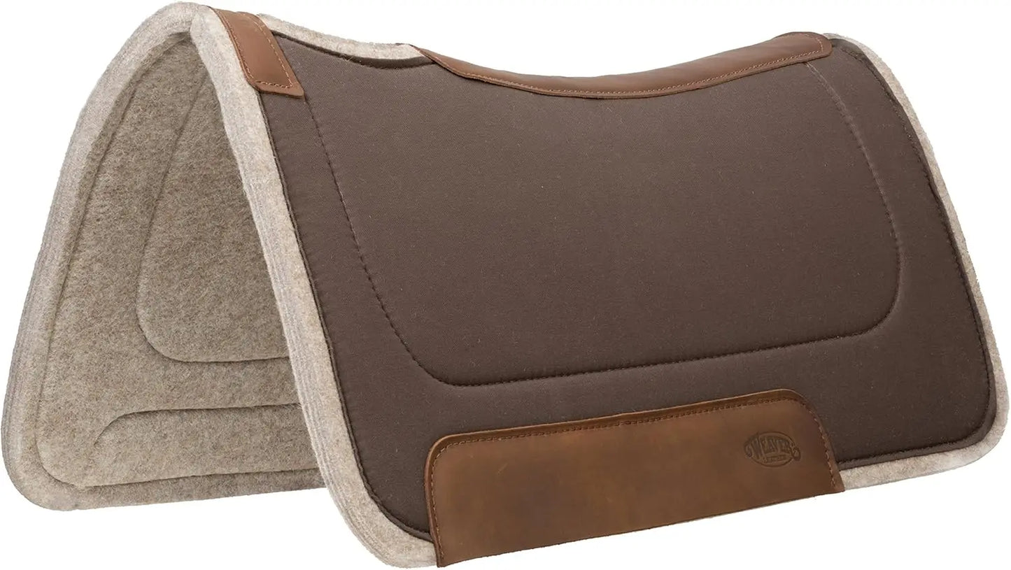 Contoured Western Saddle Pad With Wool Felt Bottom
