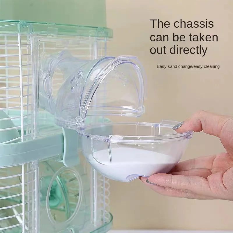 Hamster Bathroom Hamster Toilet Mouse  Pet Cage Box Bath Sand Room Toy Acrylic House Small Pet Supplies Accessories