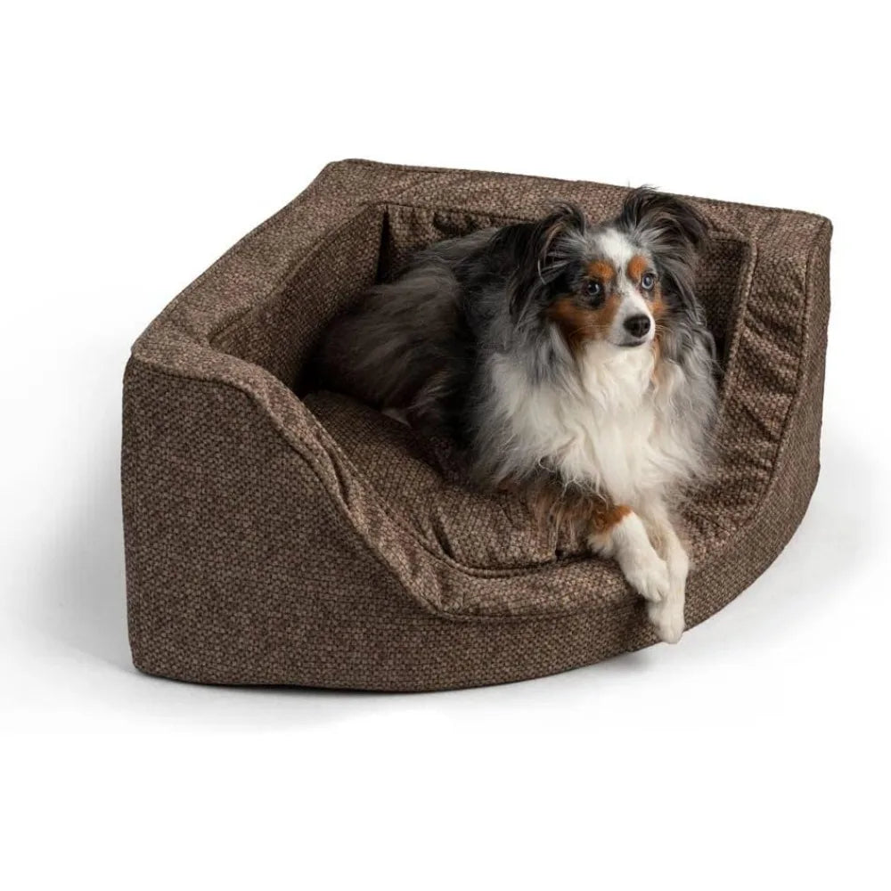 Overstuffed Corner Dog Bed, Medium, Palmer Dove