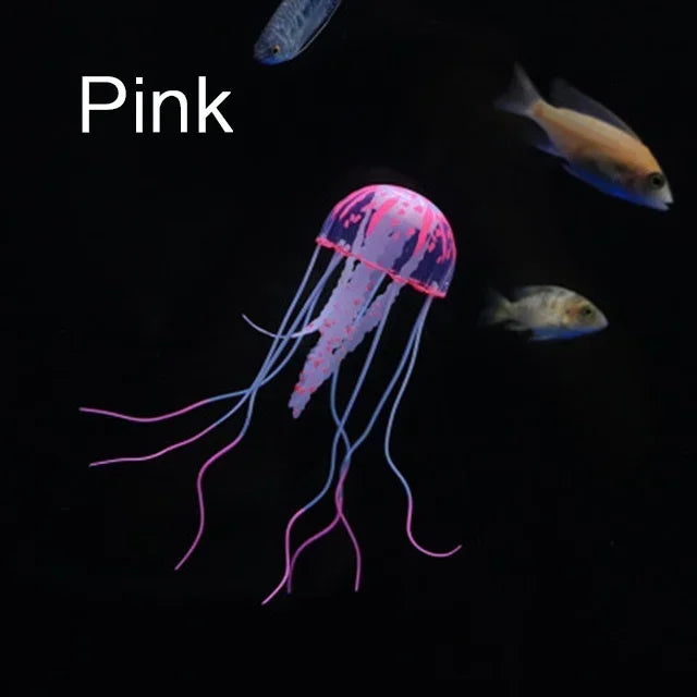 Luminous Fluorescent Jellyfish Aquarium Decorations