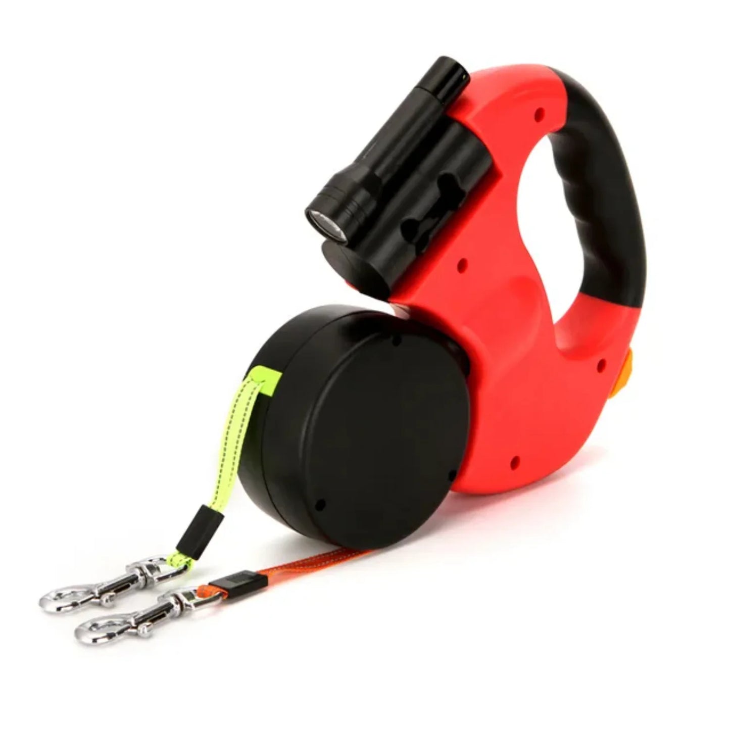 Retractable Nylon Double Dog Leash