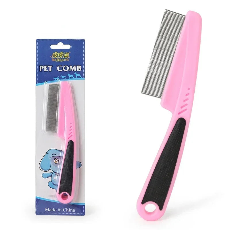 Small Tooth Metal Comb for Pet Grooming