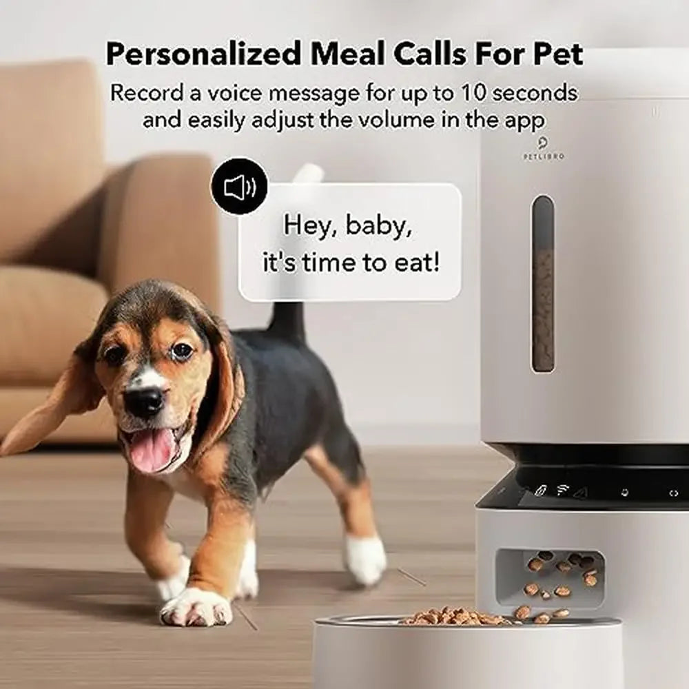 5G WiFi Automatic Pet Feeder 5L Timed Feeder Low Food Sensor Up to 10 Meals Smart Notification Steel Bowl