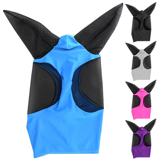 Stretchy Horse Fly Mask With Ear Protection