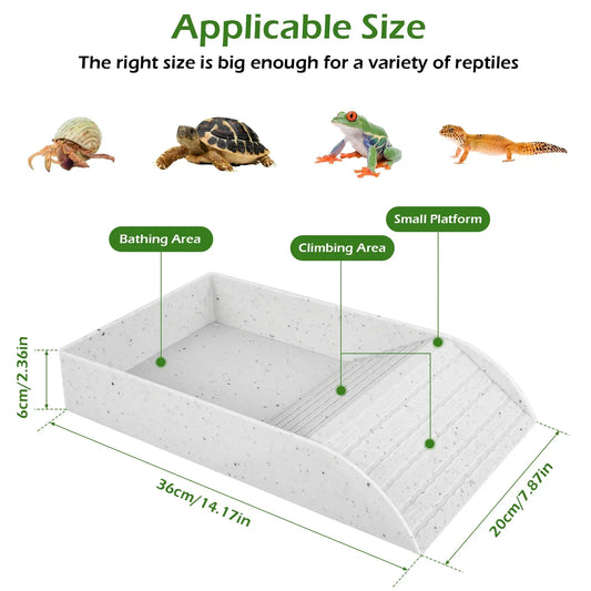 Reptile Platform Hermit Crab Habitat Turtle Hideout, Aquarium Tank Accessory