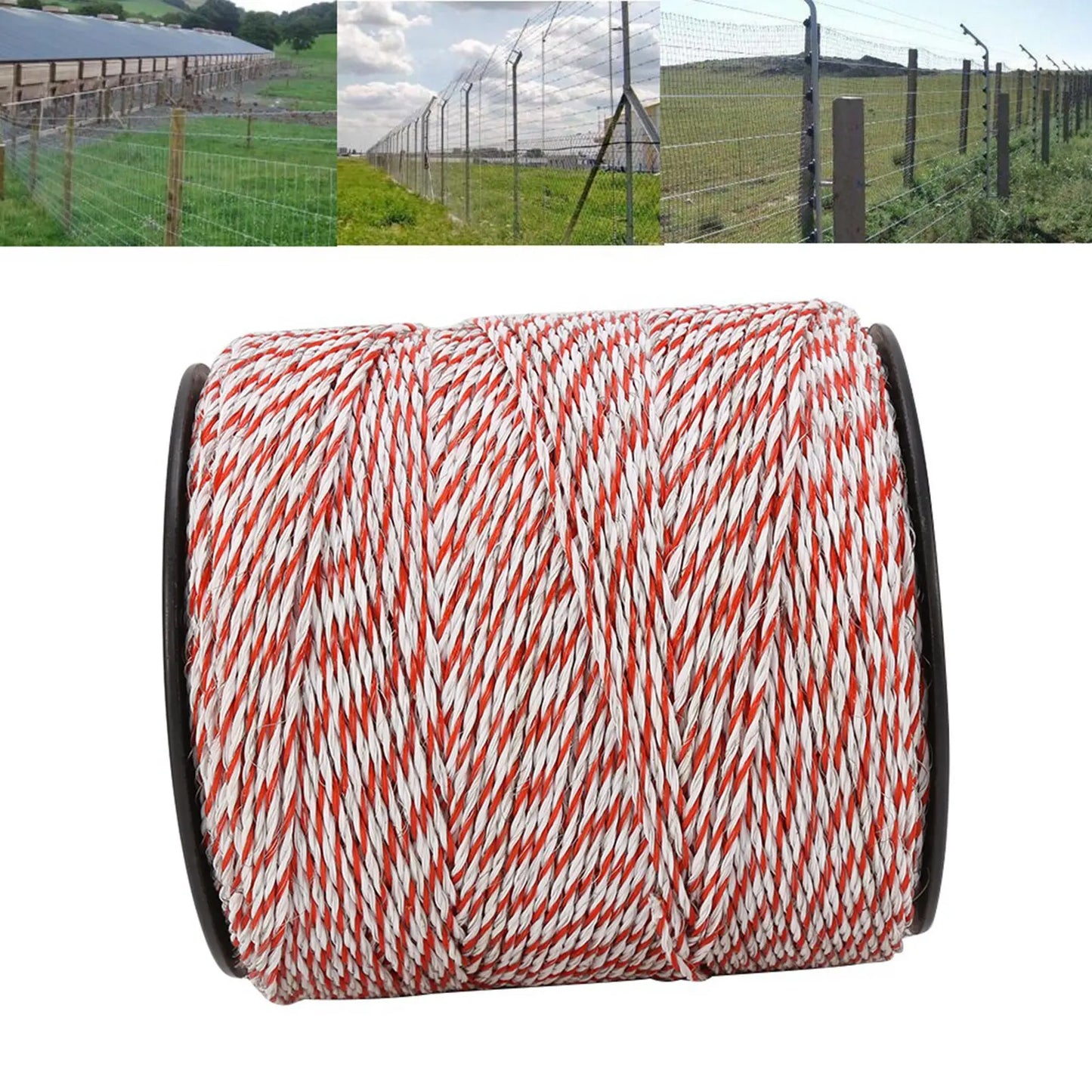 500M Red And White Electric Fence Rope