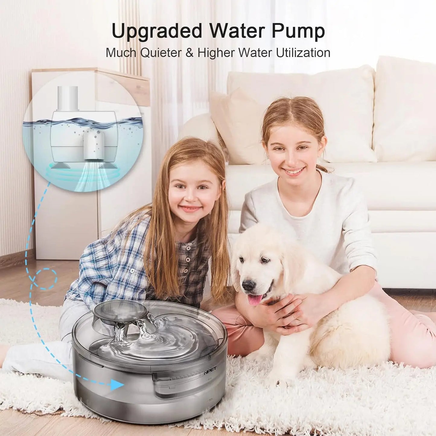Large Automatic Dog Water Fountain,