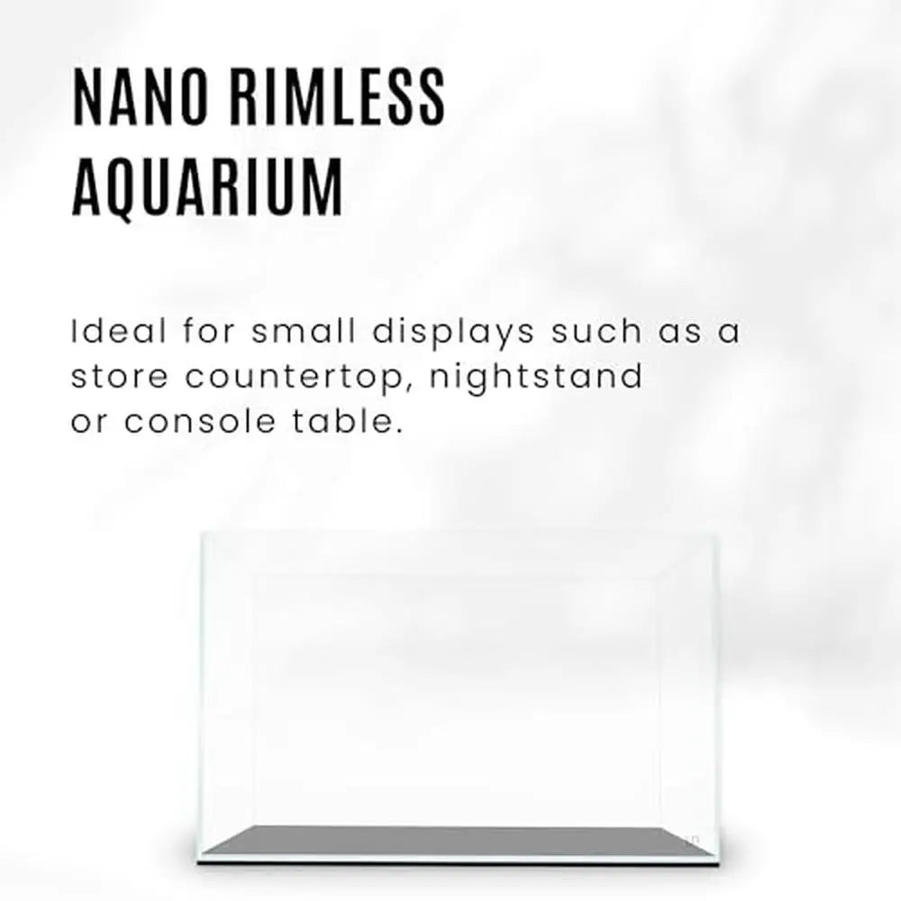 Rimless Glass Nano Aquarium 3 Gallon Low Iron Fish Tank With 45° Mitered Edges 5-12mm Thickness