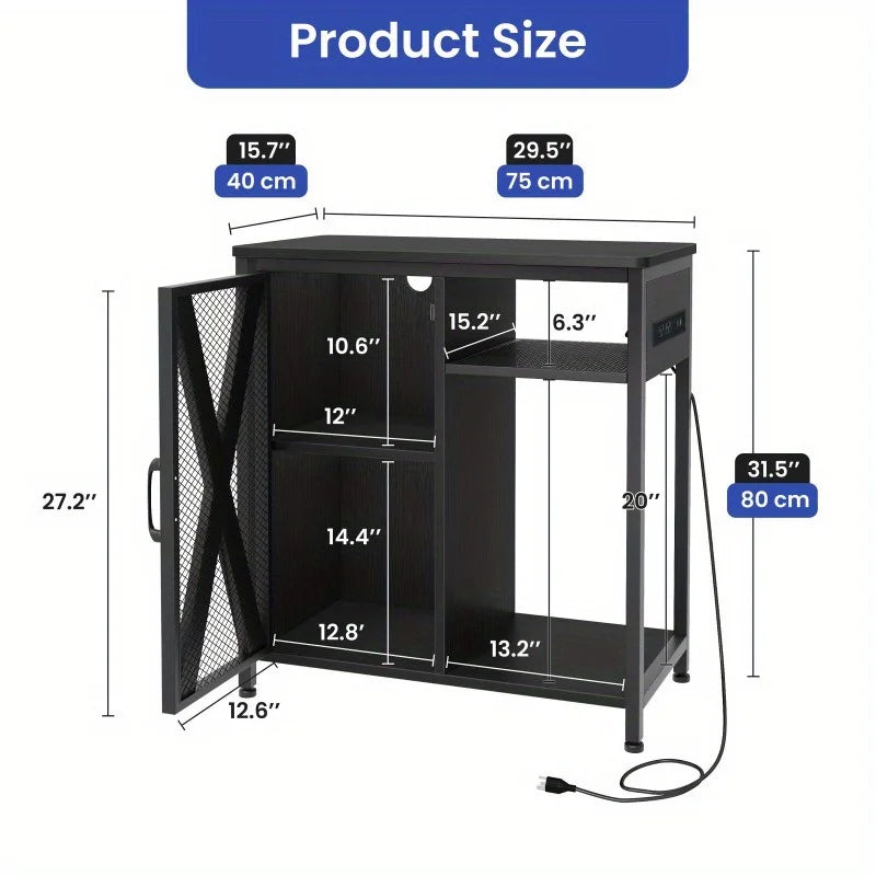 30 Gallon Metal/Wood Aquarium Stand With Electrical Outlet