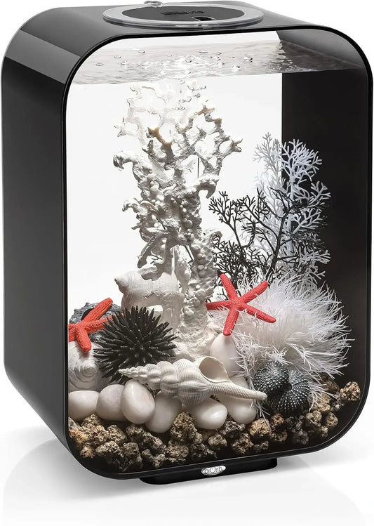 Acrylic 4-Gallon Aquarium With White LED Lights