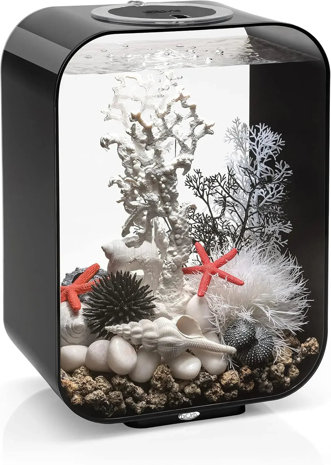 Acrylic 4-Gallon Aquarium With White LED Lights