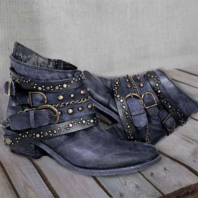 Leather Chelsea Rock Vintage Woman's Boots