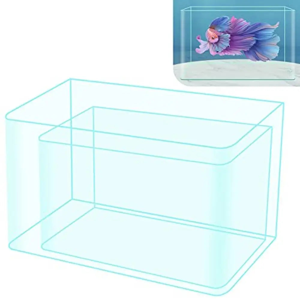 4 Gallon Rimless Glass Cube Fish Tank