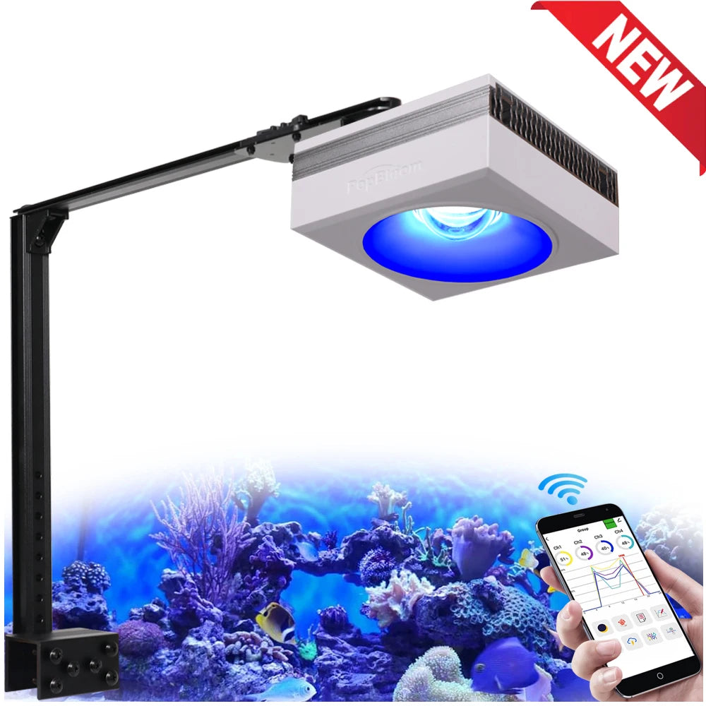 WiFi Led Aquarium Light Full Spectrum, Reef Light Saltwater Coral Growing Lamp
