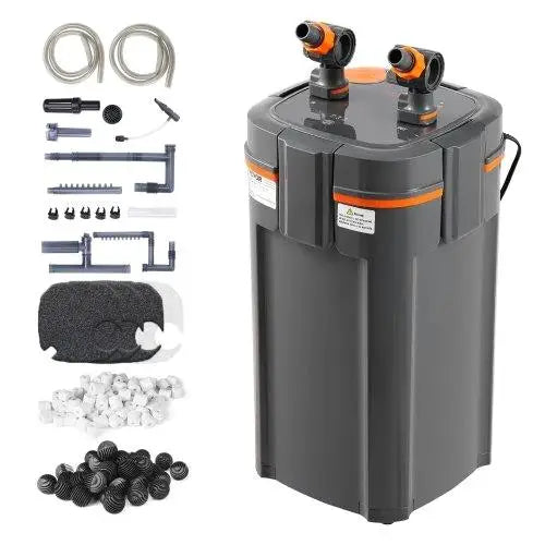 Ultra-Quiet 396GPH 4-Stage Canister Aquarium Filter, 120 Gallon
