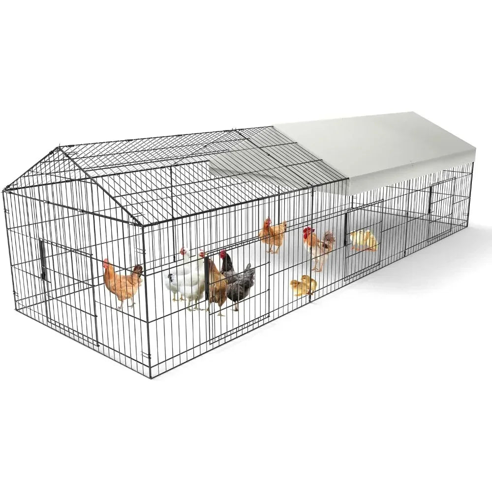 Chicken Coop 130” X 40” with Waterproof Cover