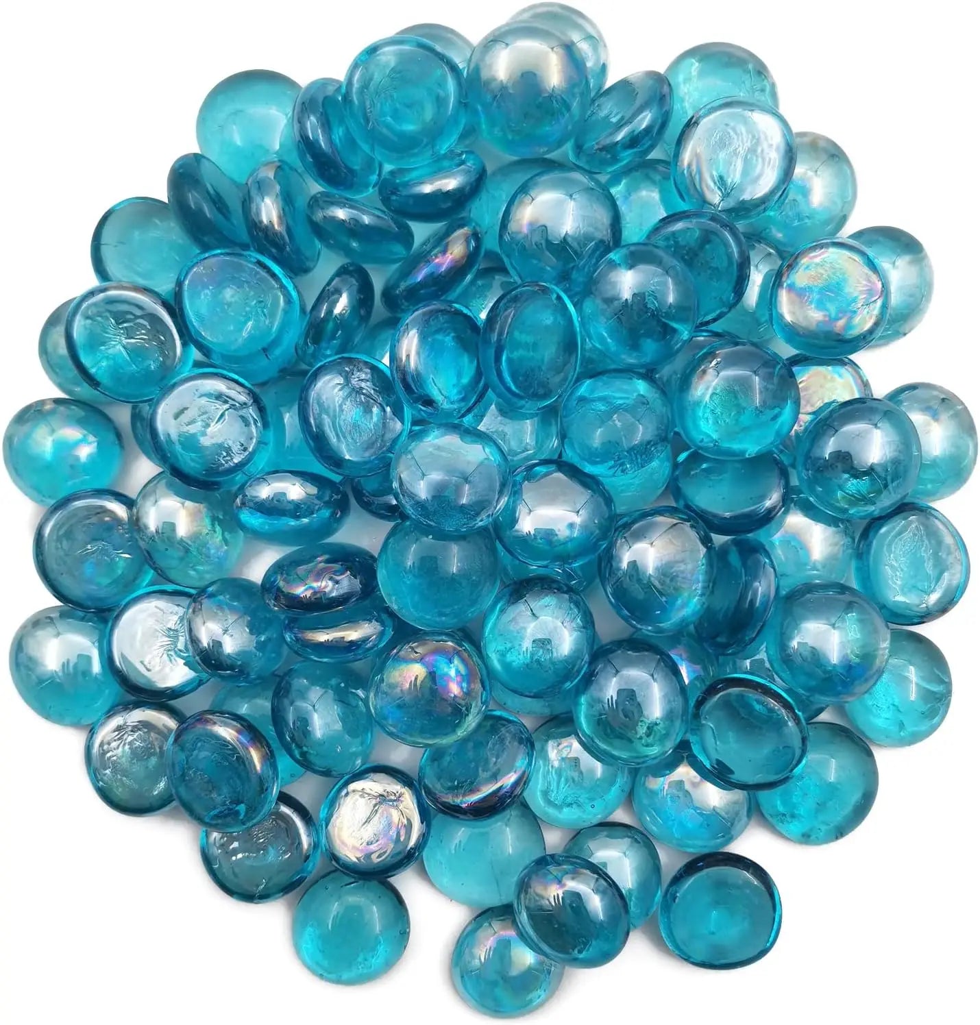 Flat Glass Marbles1 Pound Fish Tank Decorations