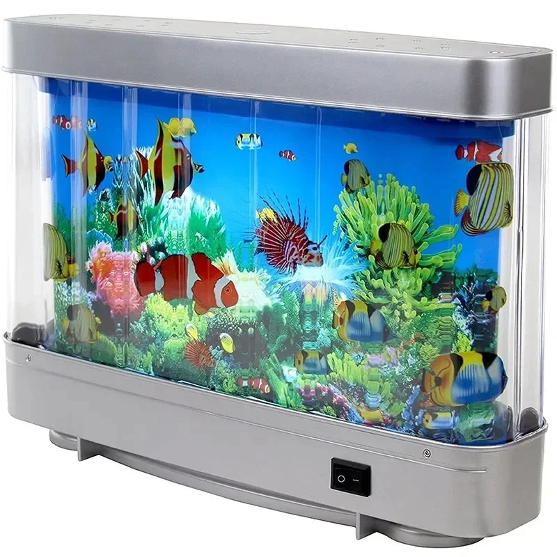 Tropical Fish Tank Lamps Artificial Aquarium Decor, Motion Night Light