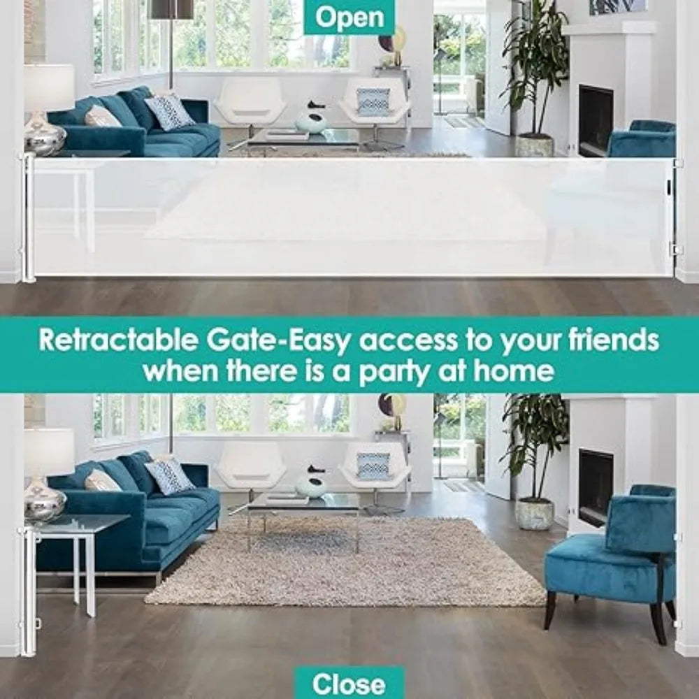 200 Inch Extra Large Retractable Baby/Dog Gate