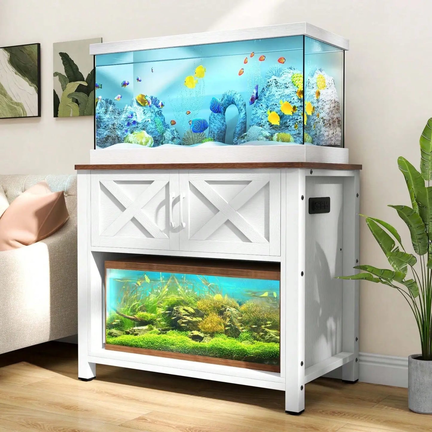 40-50 Gallon Fish Tank Stand With Power Outlets