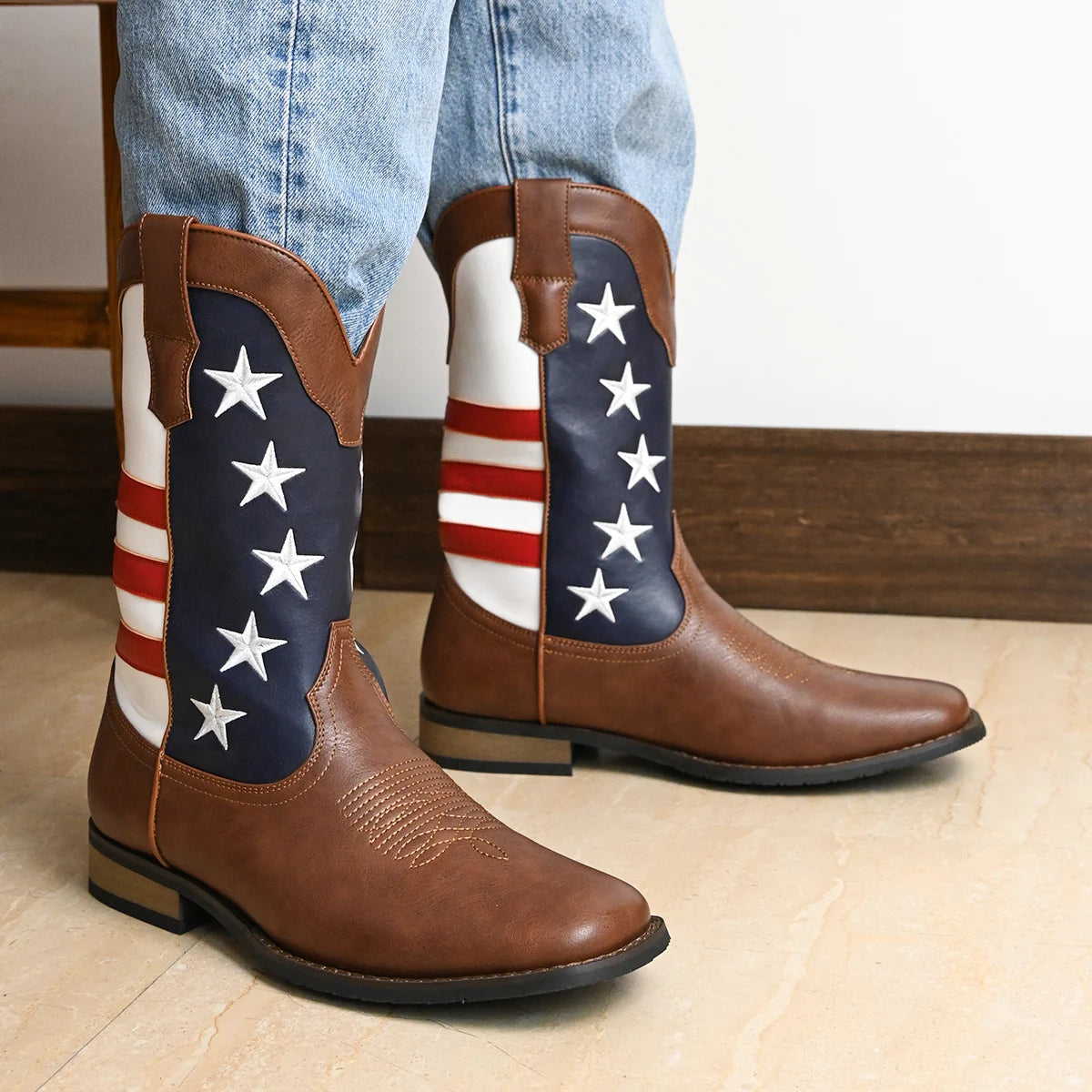 Men's Cowboy Boots, Pull-On