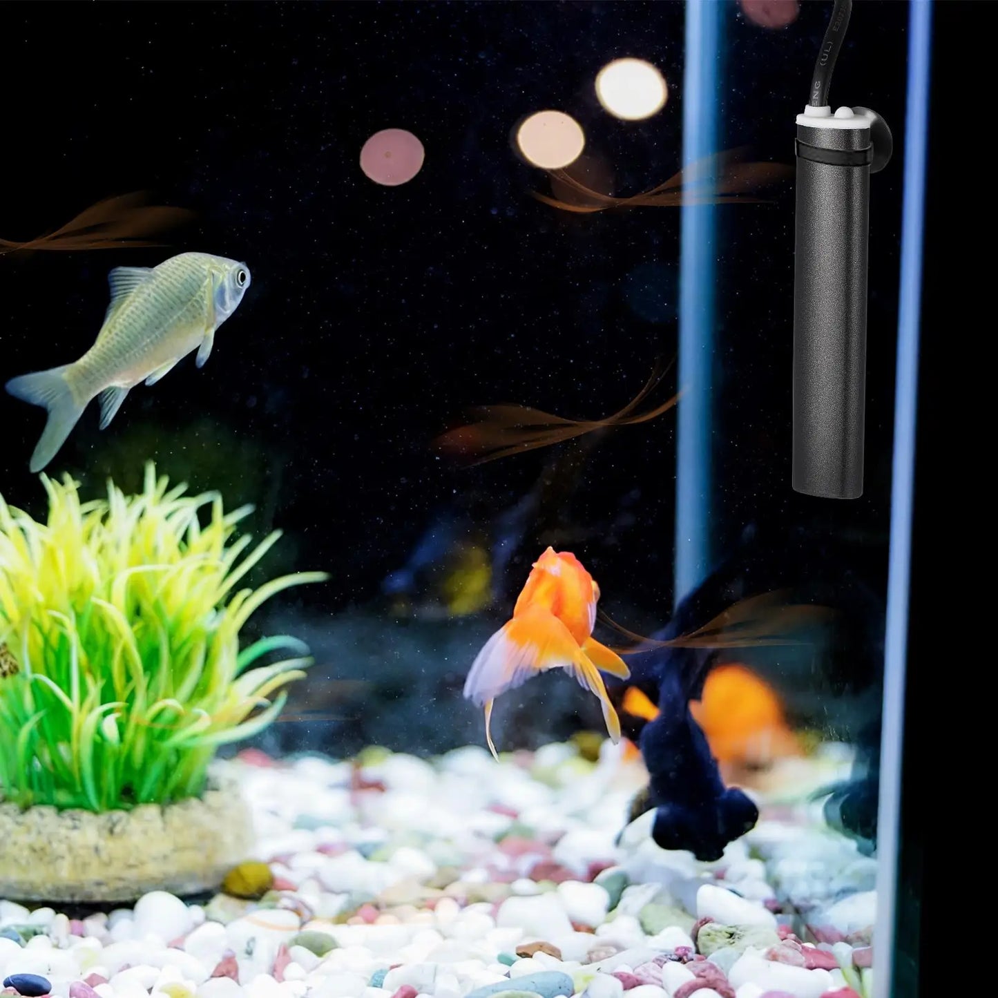 Adjustable Submersible Fish Tank Heater 50W Temperature Controller 26-34°C Fish Tank Heating Rod With US Plug