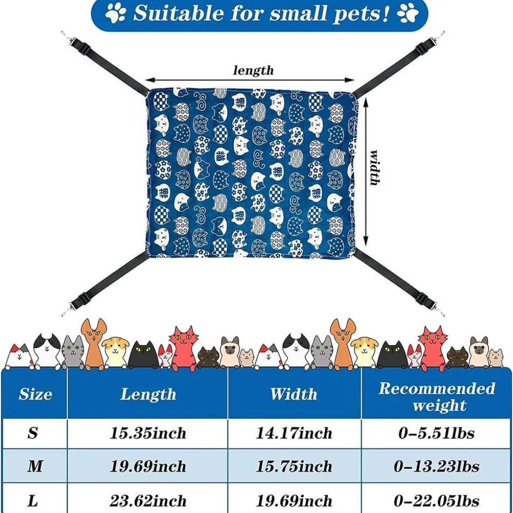 Cat Hanging Hammock Reversible