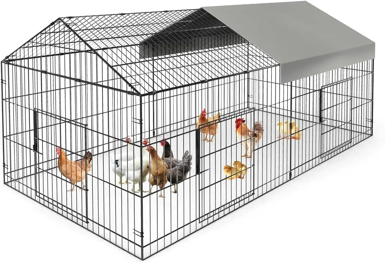 Chicken Coop 130” X 40” with Waterproof Cover