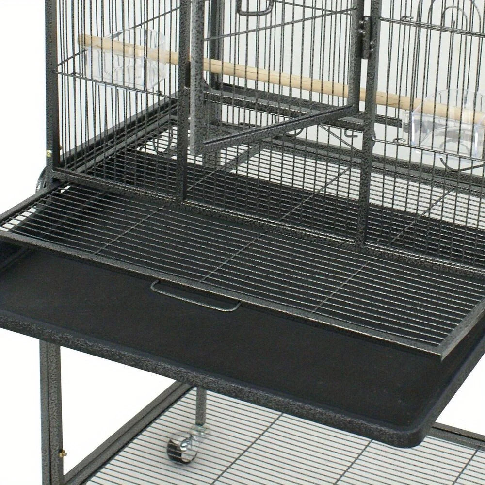 Bird Cage Steel Top For Large Birds With Rolling Wheels